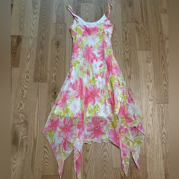 Vintage Ankee Usa Long Floral Asymmetrical Dress - Picture 6 of 7